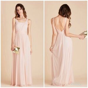 Birdy Grey Size Small Pale Blush Pink Backless Jan Formal Maxi Dress NWT